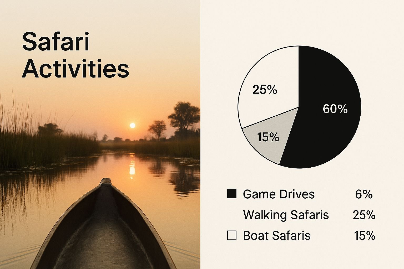Infographic about okavango delta safari