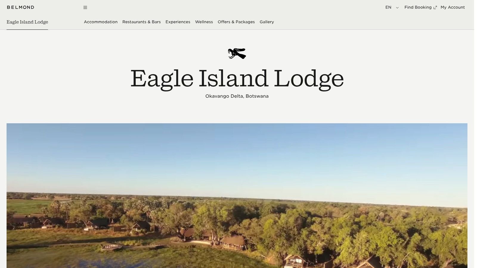 Belmond Eagle Island Lodge in the Okavango Delta