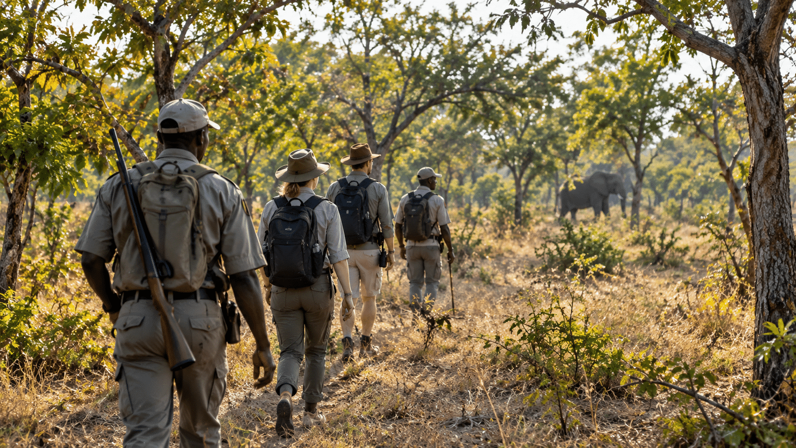 South Luangwa Safari: The Complete Guide (Best Time, Costs, Camps & Gear) Guests on a guided walking safari in South Luangwa National Park